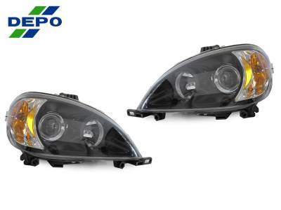 Mercedes W163 Maxzone Black Projector DEPO Headlight Set - For Halogen Model