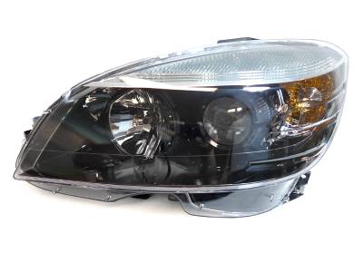 Mercedes W204 C Class Black Projector DEPO Headlight - Halogen Model