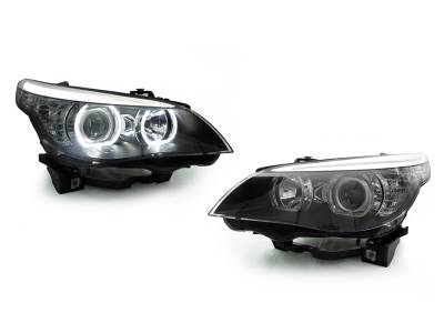 BMW E60/E61 Depo V3 Black Housing U-Ring Led Angel DEPO Headlight