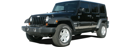 QAA - JEEP WRANGLER JK 4dr QAA Chrome ABS plastic 1pcs Grille Overlay SGC47085 - Image 2