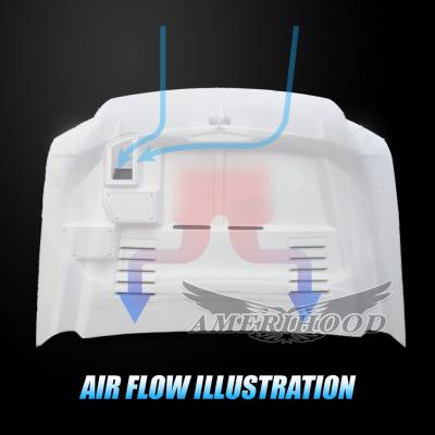 AmeriHood - Ford F-450 E-Style AmeriHood Ram Air Hood F4599AHTEFHW - Image 6