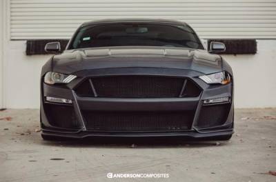 Anderson Fiberglass - Ford Mustang Type-ST Anderson Composites Glass Front Body Kit Bumper AC-FB18FDMU-ST-GF - Image 4