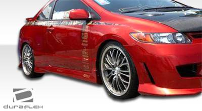 Duraflex - Honda Civic 2DR Duraflex Type M Side Skirts Rocker Panels - 2 Piece - 103337 - Image 2