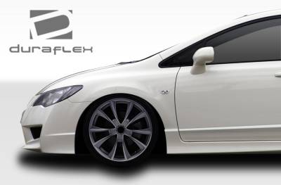 Duraflex - Honda Civic 4DR Duraflex JDM Type R Front End Conversion Kit - 5 Piece - 107959 - Image 6