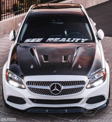 Carbon Creations - Mercedes C Class Black Series Carbon Fiber Body Kit- Hood 114008 - Image 2