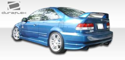 Duraflex - Honda Civic 2DR & 3DR Duraflex Bomber Side Skirts Rocker Panels - 2 Piece - 101719 - Image 4