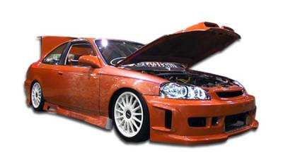 Duraflex - Honda Civic 2DR & 3DR Duraflex Spyder Side Skirts Rocker Panels - 2 Piece - 101720 - Image 1