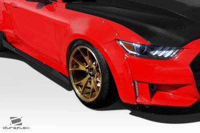 Duraflex - Ford Mustang Duraflex Grid Wide Body Front Fender Flares - 4 Piece - 112566 - Image 3