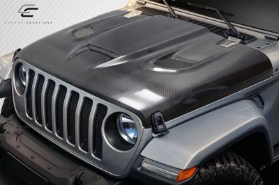 Carbon Creations - Jeep Wrangler Hellcat Carbon Fiber Creations Body Kit- Hood 115008 - Image 2