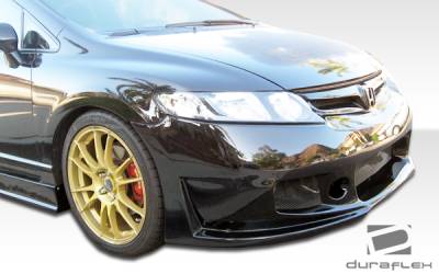 Duraflex - Honda Civic 4DR Duraflex B-2 Front Bumper Cover - 1 Piece - 103518 - Image 5