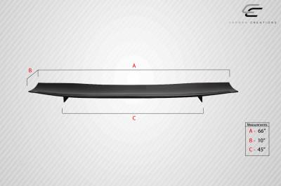 Carbon Creations - 66" Universal VRX V1 Short 9pc Dritech Carbon Fiber Body Kit-Wing/Spoiler 113257 - Image 5