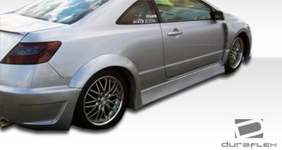 Duraflex - Honda Civic 2DR Duraflex Hot Wheels Wide Body Rear Fender Flares - 2 Piece - 100679 - Image 5