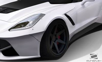 Duraflex - Chevrolet Corvette Duraflex Gran Veloce Wide Body Front Fender Flares- 2 Piece - 112431 - Image 2