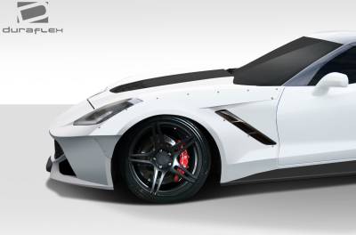 Duraflex - Chevrolet Corvette Duraflex Gran Veloce Wide Body Front Fender Flares- 2 Piece - 112431 - Image 3