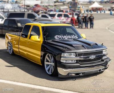 Carbon Creations - Chevrolet Silverado Dual Ram Air Carbon Fiber Body Kit- Hood 115434 - Image 2