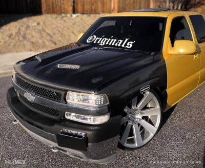 Carbon Creations - Chevrolet Silverado Dual Ram Air Carbon Fiber Body Kit- Hood 115434 - Image 3