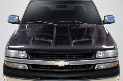 Carbon Creations - Chevrolet Silverado Dual Ram Air Carbon Fiber Body Kit- Hood 115434 - Image 4