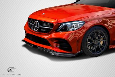 Carbon Creations - Mercedes C Class Fortune Carbon Fiber Front Bumper Lip Body Kit 114375 - Image 2