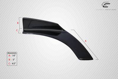 Carbon Creations - Universal Type R V.1 Carbon Fiber Body Kit-Winglet Splitters 114458 - Image 2