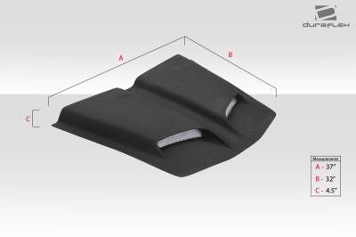 Duraflex - Universal WS6 V2 Look Duraflex Cowl Hood Scoop 114557 - Image 3