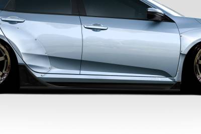 Duraflex - Honda Civic 4DR Broman Duraflex Side Skirts Body Kit 117598 - Image 1