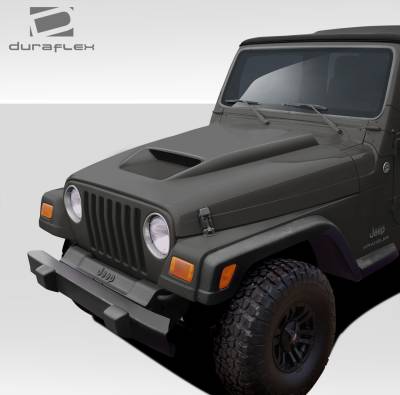 Duraflex - Jeep Wrangler Duraflex CV-X Hood - 1 Piece - 109257 - Image 2