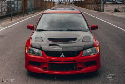 Carbon Creations - Mitsubishi Lancer Carbon Creations C-1 Hood - 1 Piece - 103203 - Image 2