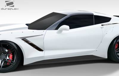 Duraflex - Chevrolet Corvette Duraflex Gran Veloce Wide Body Side Skirts- 2 Piece - 112430 - Image 3