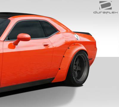 Duraflex - Dodge Challenger Duraflex Novara Wide Body Rear Fender Flares - 2 Piece - 112460 - Image 2