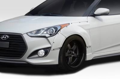 Duraflex - Hyundai Veloster Envision Duraflex Front Fender Flares 114305 - Image 2