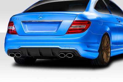 Duraflex - Mercedes C Class C63 Look Duraflex Rear Bumper Diffuser Body Kit 114372 - Image 2