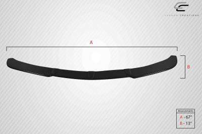 Carbon Creations - Universal Carbon Fiber Creations 3pcs Front Splitter Body Kit 115570 - Image 4