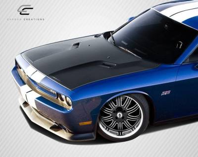 Carbon Creations - Dodge Challenger Carbon Creations SRT Look Hood - 1 Piece - 105786 - Image 2