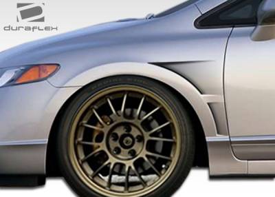 Duraflex - Honda Civic 4DR Duraflex GT Concept Fenders - 2 Piece - 106190 - Image 2