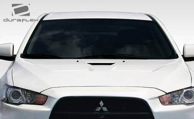 Duraflex - Mitsubishi Lancer Duraflex Evo X Look Hood - 1 Piece - 106958 - Image 3