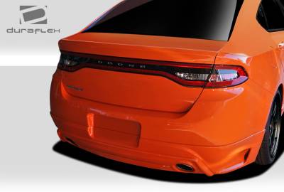 Duraflex - Dodge Dart Duraflex Racer Rear Lip Under Spoiler Air Dam - Dual Exhast - 1 Piece - 109331 - Image 2