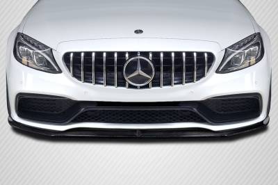 Mercedes C Class Power Carbon Fiber Front Bumper Lip Body Kit 117155