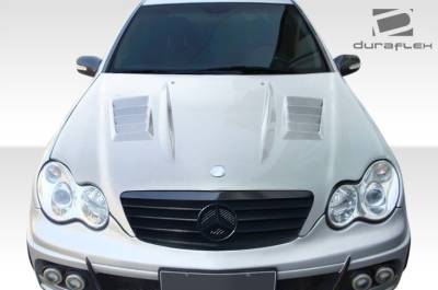 Duraflex - Mercedes-Benz C Class Duraflex W-1 Hood - 1 Piece - 108247 - Image 2